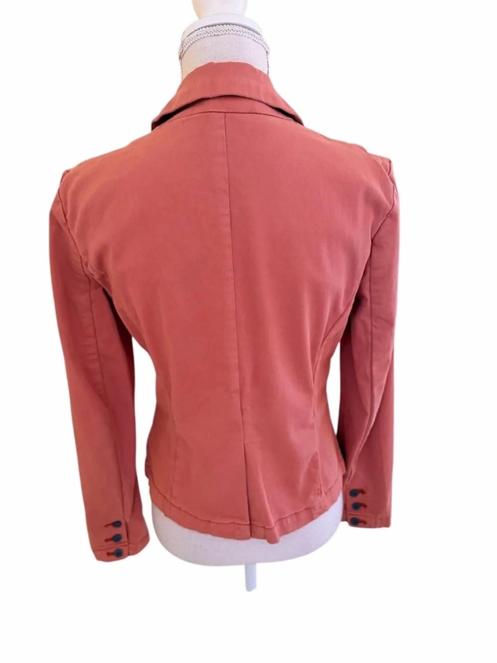 Anthropologie Hei Hei Rust Stretch Cotton Four Pocket Two Button Blazer S